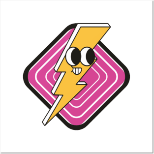 Cartoon Lightning Posters and Art